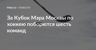 За Кубок Мэра Москвы по хоккею поборются шесть команд