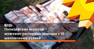 Полицейские вернули мужчине-растеряше чемодан с15 миллионами рублей