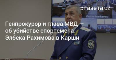 Генпрокурор и глава МВД — об убийстве спортсмена Элбека Рахимова