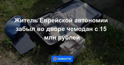 Житель Еврейской автономии забыл во дворе чемодан с 15 млн рублей