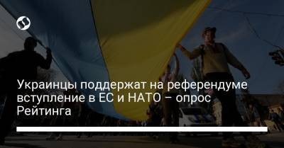 Украинцы поддержат на референдуме вступление в ЕС и НАТО – опрос Рейтинга