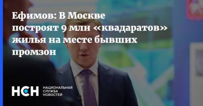 Ефимов: В Москве построят 9 млн «квадаратов» жилья на месте бывших промзон