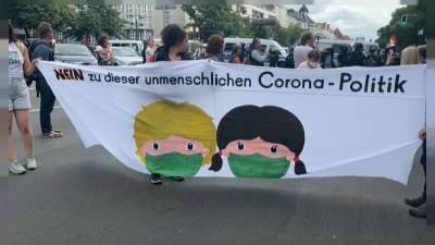 Протесты и аресты в Берлине