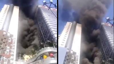 В Китае горела Сианьская башня международной торговли
