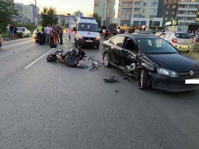 В Челябинской области в ДТП пострадал мотоциклист