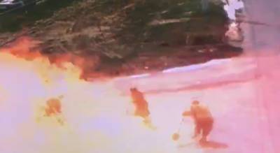 Появился момент взрыва газопровода в Чебоксарах: несколько человек получили небольшие ожоги