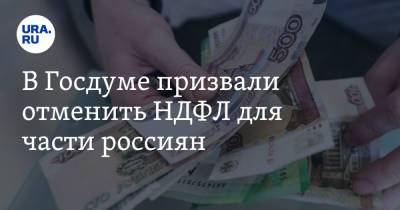 В Госдуме призвали отменить НДФЛ для части россиян