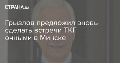 Грызлов предложил вновь сделать встречи ТКГ очными в Минске