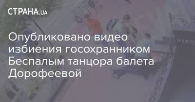 Опубликовано видео избиения госохранником Беспалым танцора балета Дорофеевой
