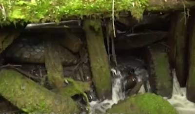 В Тобольске на месте старой мельницы появился водопад
