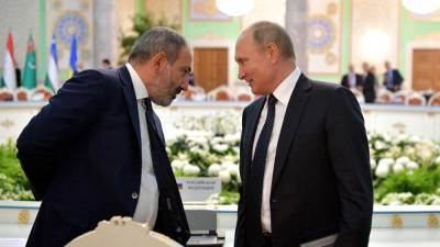 Путин направил поздравления Пашиняну в связи с переназначением на пост премьера Армении