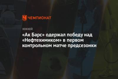 «Ак Барс» одержал победу над «Нефтехимиком» в первом контрольном матче предсезонки