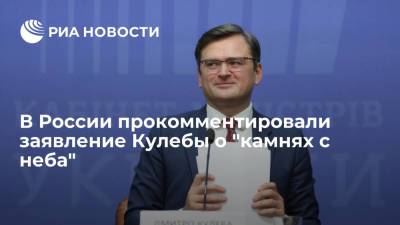 В России оценили слова главы украинского МИД Кулебы о "камнях с неба"