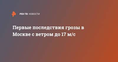 Первые последствия грозы в Москве с ветром до 17 м/с