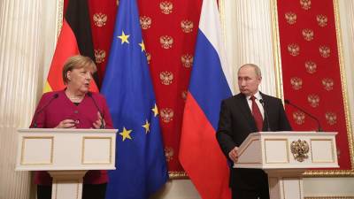 Стали известны темы предстоящих переговоров Путина и Меркель в Москве