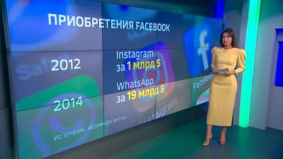 Новости на "России 24". Власти США вновь подали иск против Facebook
