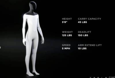 Компания Илона Маска начнёт выпускать антропоморфного робота-помощника Tesla Bot