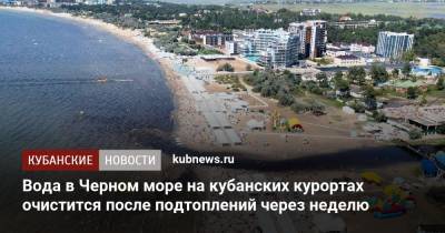Вода в Черном море на кубанских курортах очистится после подтоплений через неделю