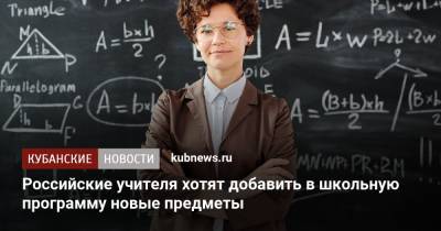 Российские учителя хотят добавить в школьную программу новые предметы