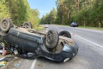 В Касимовском районе перевернулся Hyundai, пострадал 73-летний водитель