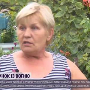 В Николаевской области женщина спасла из пожара трех детей. Видео