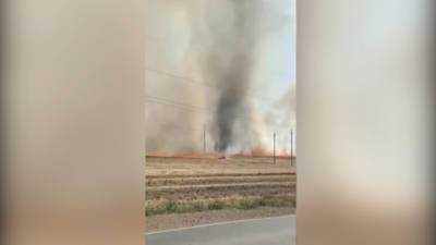Огненное торнадо пронеслось между двумя селами в Башкирии