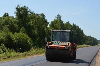 Смоленскавтодор ремонтирует дорогу «Обход г. Дорогобуж»