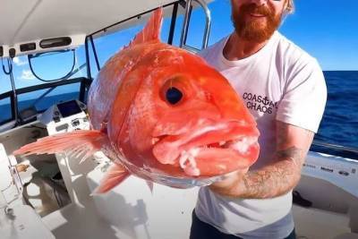 Рыбак поймал золотую рыбку весом 10 кг
