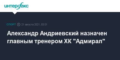 Александр Андриевский назначен главным тренером ХК "Адмирал"