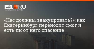 «Нас должны эвакуировать?»: как Екатеринбург переносит смог и есть ли от него спасение
