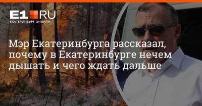 Мэр Екатеринбурга рассказал, почему в Екатеринбурге нечем дышать и чего ждать дальше