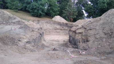 На Житомирщине во время установки 50-метрового флагштока нашли останки мамонта