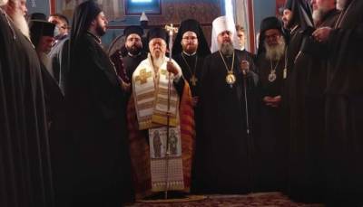 Патриарх Варфоломей посетил благодарственный молебен в Михайловском Златоверхом соборе (ФОТО)