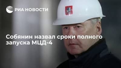 Мэр Москвы Собянин: МЦД-4 планируют полностью запустить к началу 2024 года