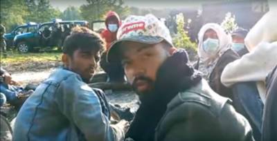 Видеофакт. Афганские нелегалы застряли на белорусско-польской границе
