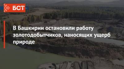 В Башкирии остановили работу золотодобытчиков, наносящих ущерб природе
