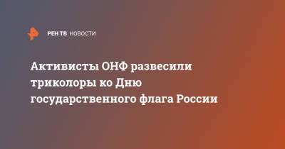 Активисты ОНФ развесили триколоры ко Дню государственного флага России