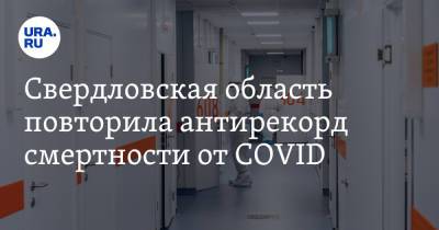 Свердловская область повторила антирекорд смертности от COVID