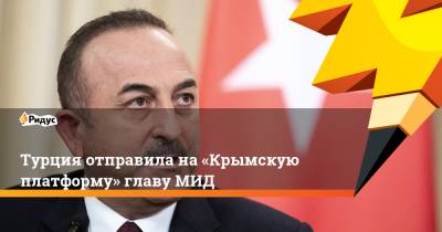 Турция отправила на«Крымскую платформу» главу МИД