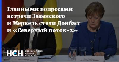 Главными вопросами встречи Зеленского и Меркель стали Донбасс и «Северный поток-2»