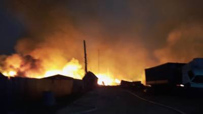 В Самарской области в результате пожара сгорели десятки строений