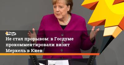 Нестал прорывом: вГосдуме прокомментировали визит Меркель вКиев