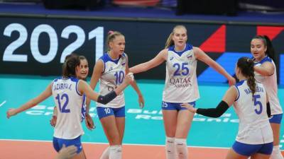 Российские волейболистки победили Азербайджан в матче ЧЕ