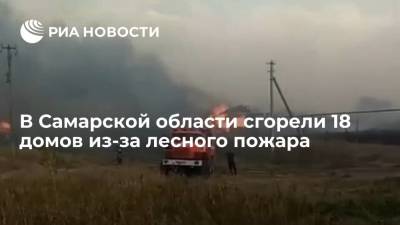 МЧС: в Самарской области сгорели 18 домов из-за лесного пожара