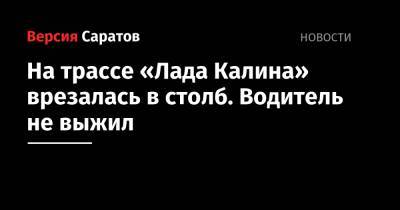 На трассе «Лада Калина» врезалась в столб. Водитель не выжил