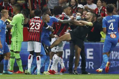 Названо число пострадавших футболистов «Марселя» в драке в матче с «Ниццей»