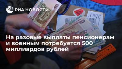 Сенатор Рязанский: на разовые выплаты пенсионерам и военным потребуется 500 миллиардов рублей