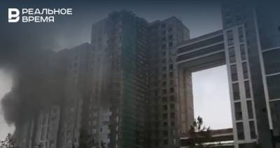 В Казани загорелся строящийся дом — видео