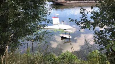 Опубликовано фото упавшего в Москву-реку самолета-амфибии