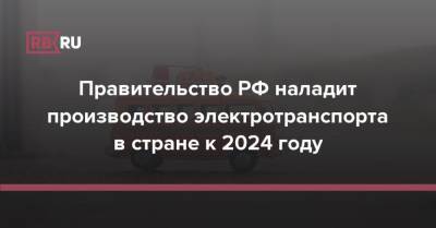 Правительство РФ наладит производство электротранспорта в стране к 2024 году